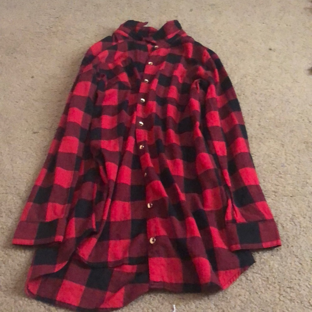Plaid sweater dress.